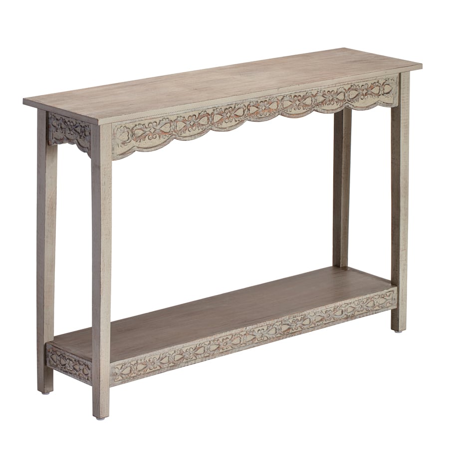 Province Washed Scalloped Wash Hall Table