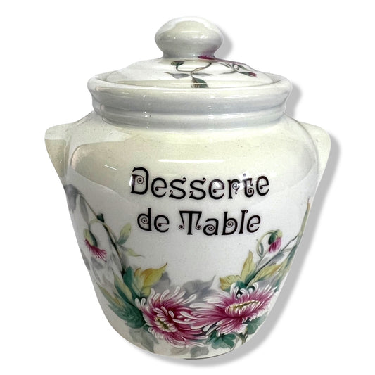 Antique French Porcelain 'Desserte de Table' Lidded Canister