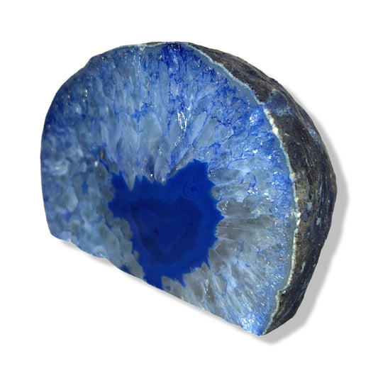 Brazilian Cobalt Blue Polished Agate Geode 1.050kg