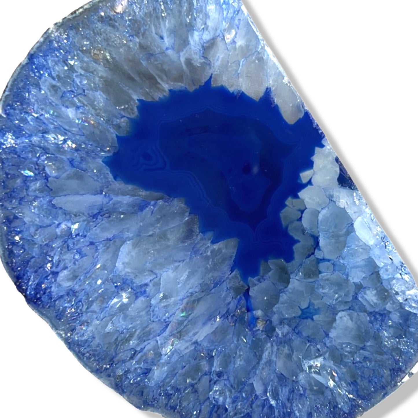 Brazilian Cobalt Blue Polished Agate Geode 1.050kg